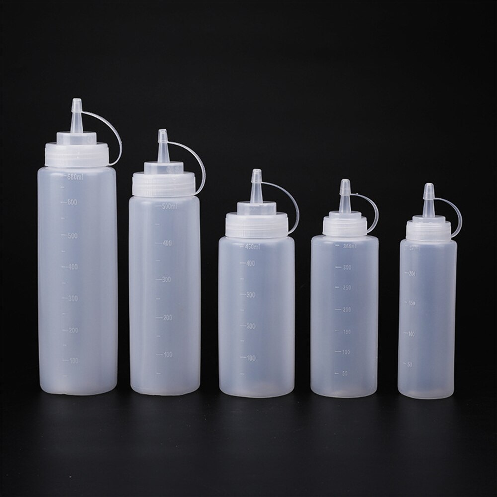 Squeeze Condiment Bottles With On Cap Lids Ketchup Mustard Sauces Olive Oil Bottles Kitchen Accessories