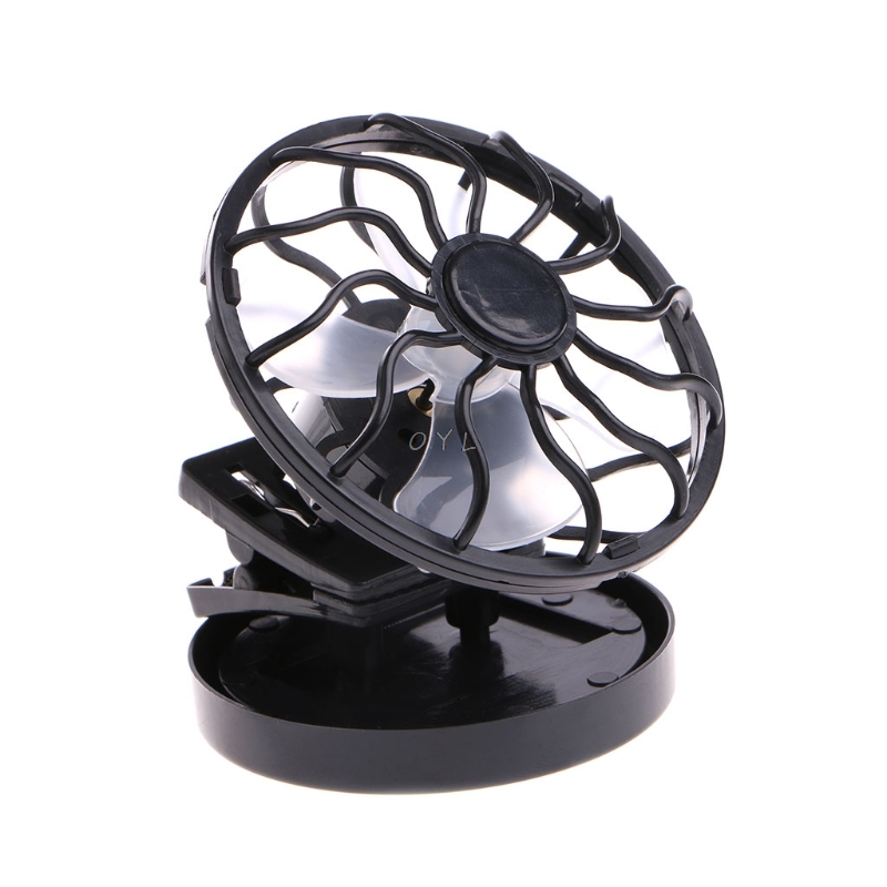 Mini Clip-on Solar Fan Direct Sun Panel Powered Portable Summer Cooling Fan For Travel Camping Fishing Outdoors Cooler