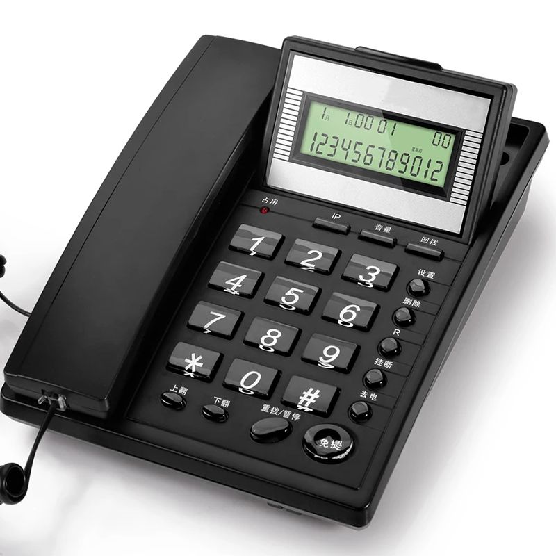 Tilt Display Vaste Telefoon Met Caller Id, Handsfree Bellen, Automatische Ip, bedrade Vaste Telefoon Voor Home Hotel, Wit, Zwart