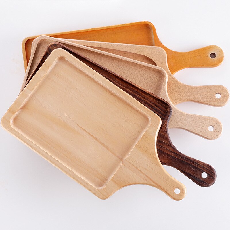 Wooden sushi tray drink coffee cake beech snack wooden plate pizza plate Japanese tableware