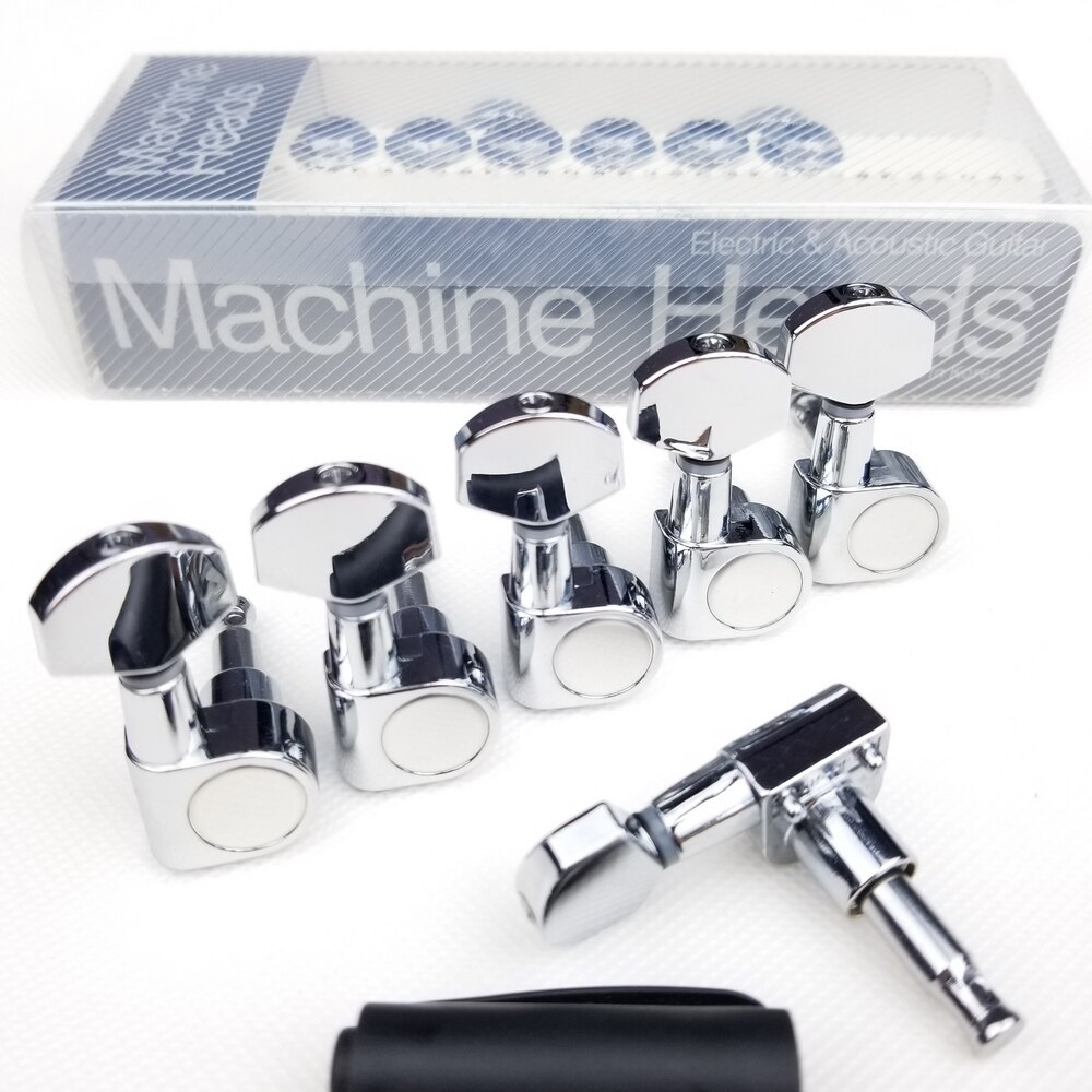 Chromen elektrische gitaar stemmechanieken zonder schroeven zilveren stempennen j -802 gemaakt in korea (met verpakking)