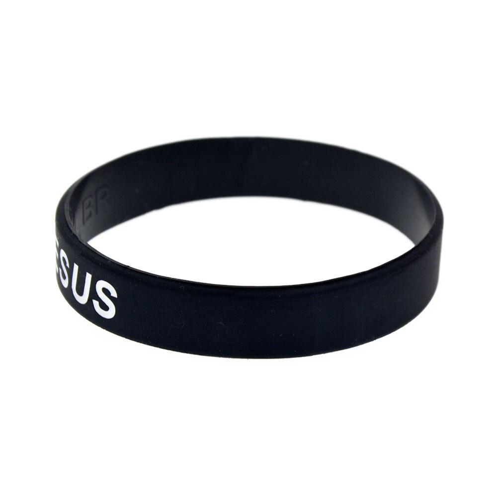 OBH 1PC Religious Faith Jesus Cross Fair and Love Silicone Rubber Bracelet