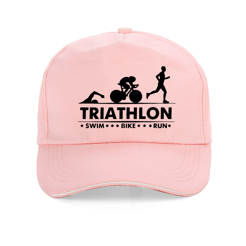 Männer Triathlon schwimmen Fahrrad laufen Sportler Sport Golf Hütte Männer verstellbar Sommer draussen Sport Sonnenhut Baseball Deckel Gorro: Rosa