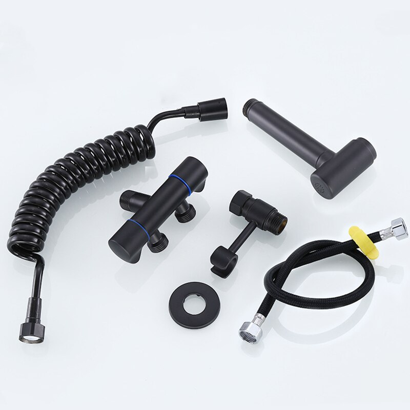 Lacquered Black Bathtub Faucets Wall Mounted with Handheld Shower Bathtub Faucet Bathroom Mixer Taps Bath