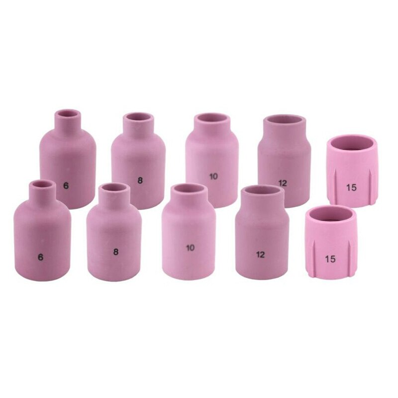 2pcs/5pcs 9-26 Air Gas Lens Welding TIG Torch Alumina Nozzle Cup Consumable Tools Set Kit