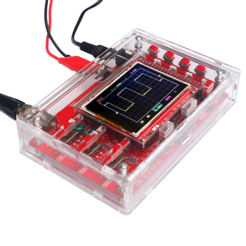 2.4 "TFT Tasche-größe Digitale Oszilloskop Bausatz DIY Teile Handheld + Acryl DIY fallen Abdeckung Hülse für DSO138 Schiff