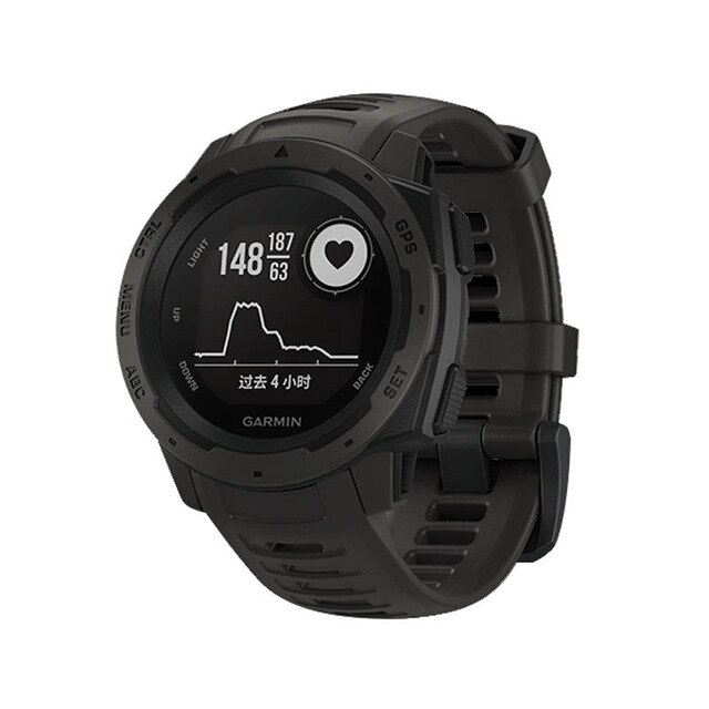 22mm Sport Silicone Strap Quick Release Replacement Watch Band for Garmin Instinct XR649: Black