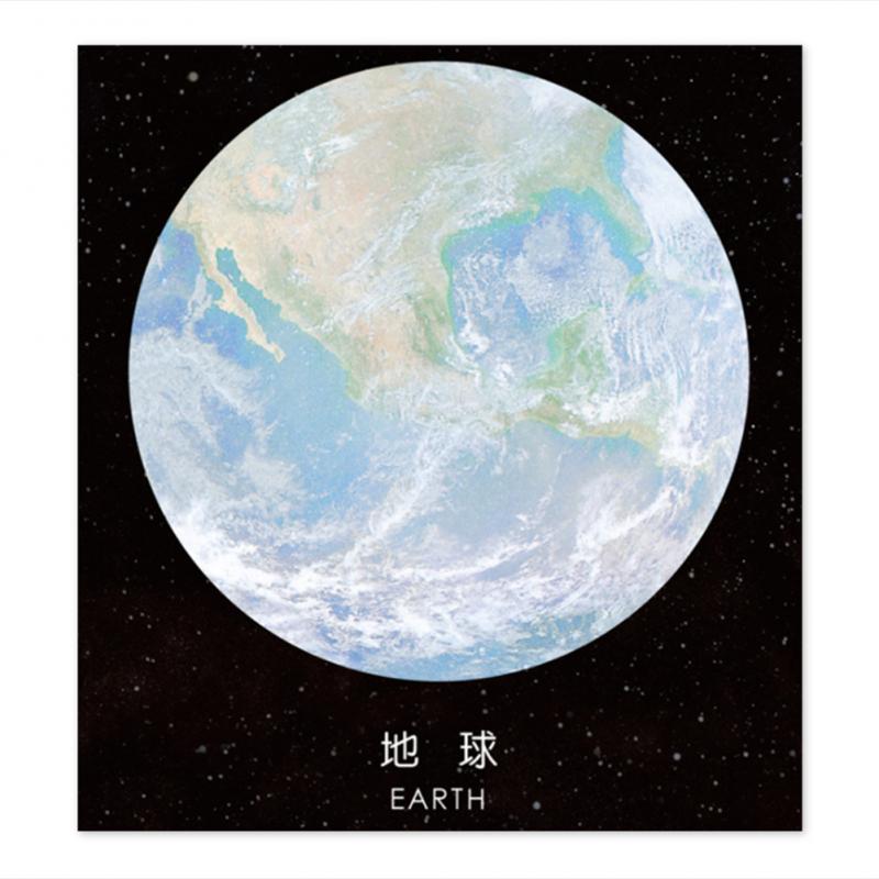 Paper Sticky Notes Space Planet Memo Pad Cute Art Paper For Girl Space Paper Sticky Notes Household Necessary: 01