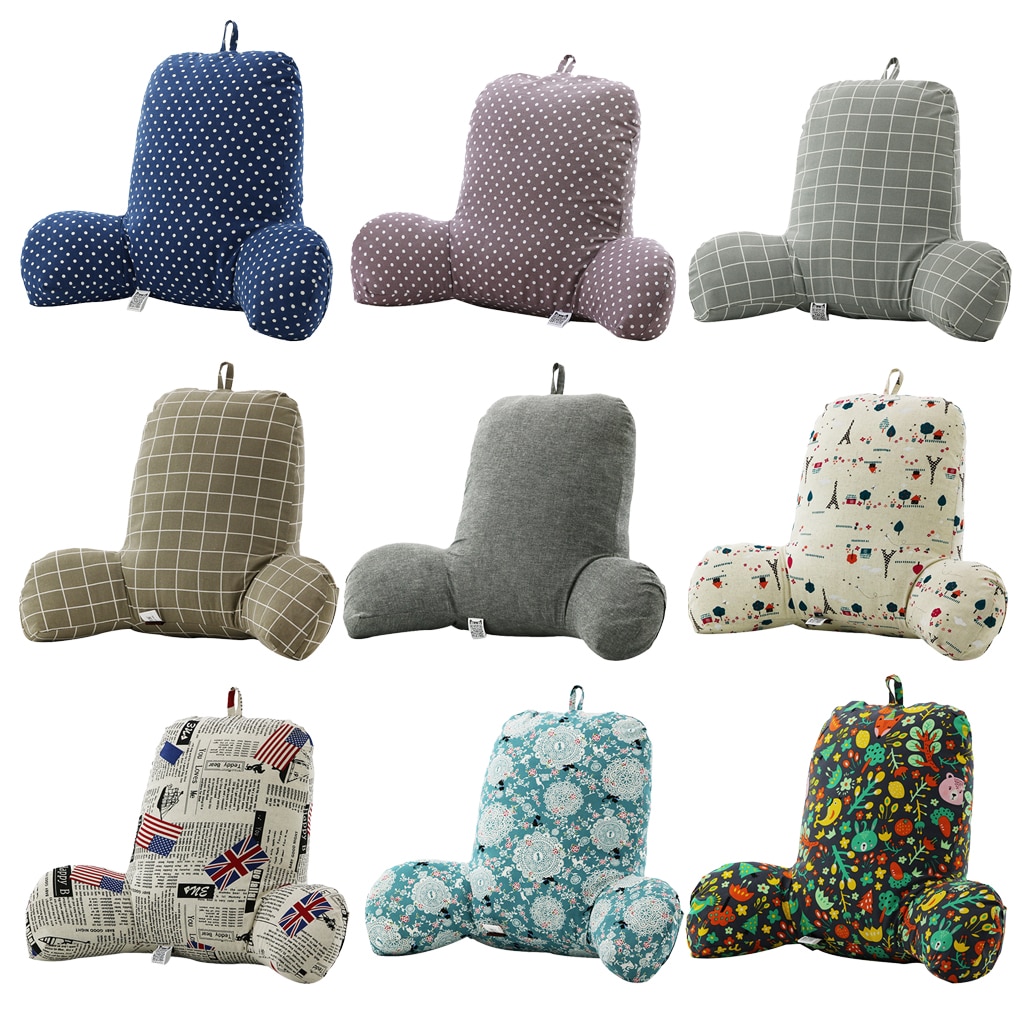 bequem Lesen Kissen Bettruhe Stuhl Sofa Bett Unterstützung von Lenden & Zurück, Feder Samt Gefüllt für Atmungsaktive Komfortable