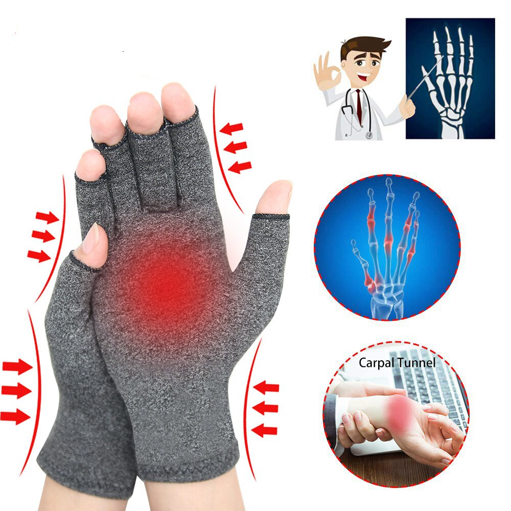 1 Paar Compressie Artritis Handschoenen Premium Artritis Gewrichtspijn Opluchting Hand Handschoenen Therapie Open Vingers Compressie Handschoenen