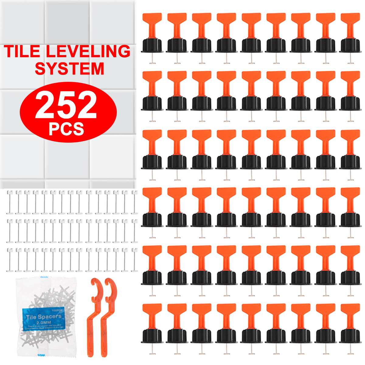 252 st/set inriktning kakel utjämning kilar kakel distanser system platt keramisk utjämnare för golv vägg konstruktion verktyg locator
