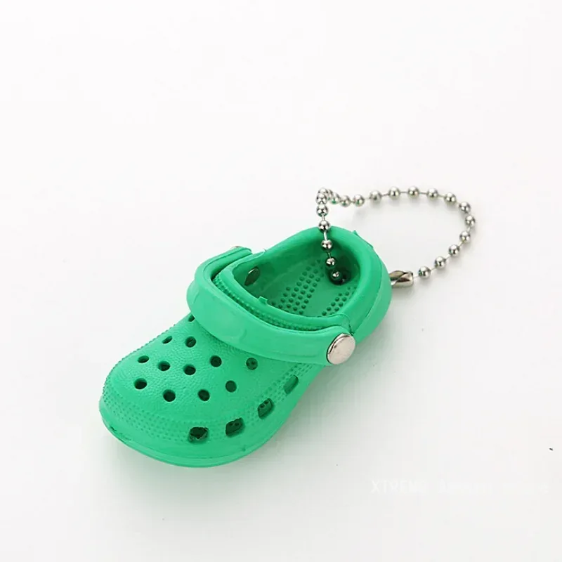 Simulation Mini EVA Hole Shoes Keychain Pendants Colorful Croc Shoe Charms For DIY Car Key Bag School Bag Backpack: Red