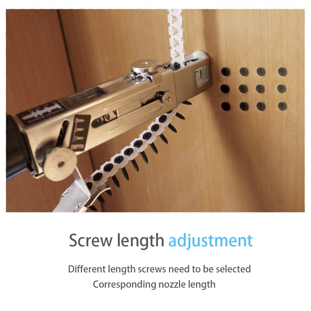Screw Gun Automatic Nail Feeding Chain Belt Screw Tool Meets The Installation Requirements Without Support and Easy To Operate