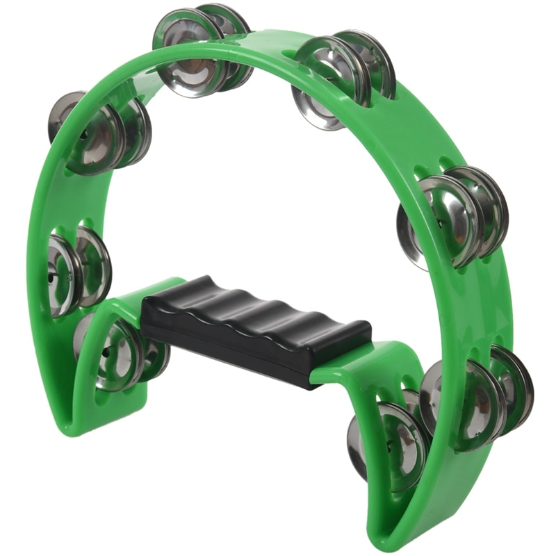 Single Row Tambourine for Kids and Adults - Comfortable Hand Held Percussion Instrument - Great for Choirs (Church) - Percus