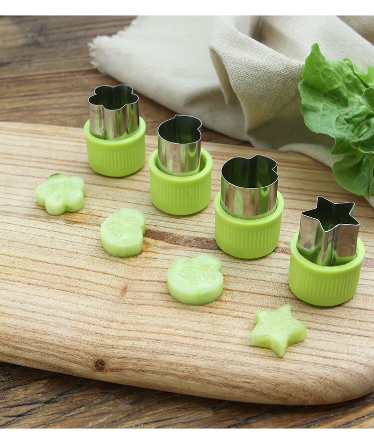 Food Decor Cute Shaper Durable Kitchen Tool Cutter Mold 9Pcs/set Cake Cutting Vegetable Fruit DIY Cutting Cutter Set: violet