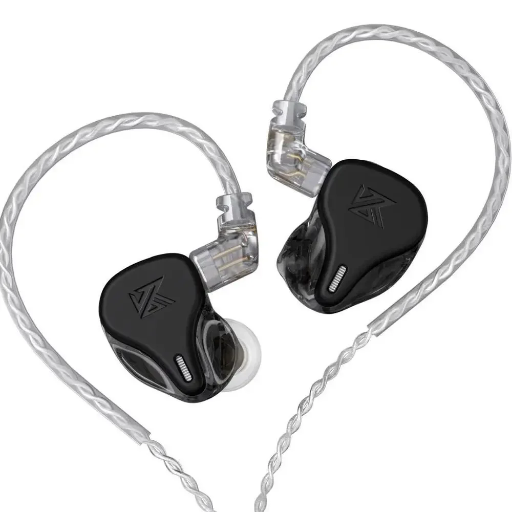 Kz  dq6 3dd dynamische driver in-ear oortelefoon hifi muziek sport headset met 2- pins kabel kz edx zsn pro zsx dqs zvx zexpro: Zwart