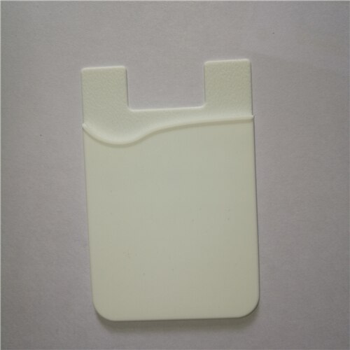 1PCS Silicone Card Cover Mobile Phone Back Pocket Women Men Card Case Elastic Non-slip Cell Phone Stick Adhesive Card Holder: Beige