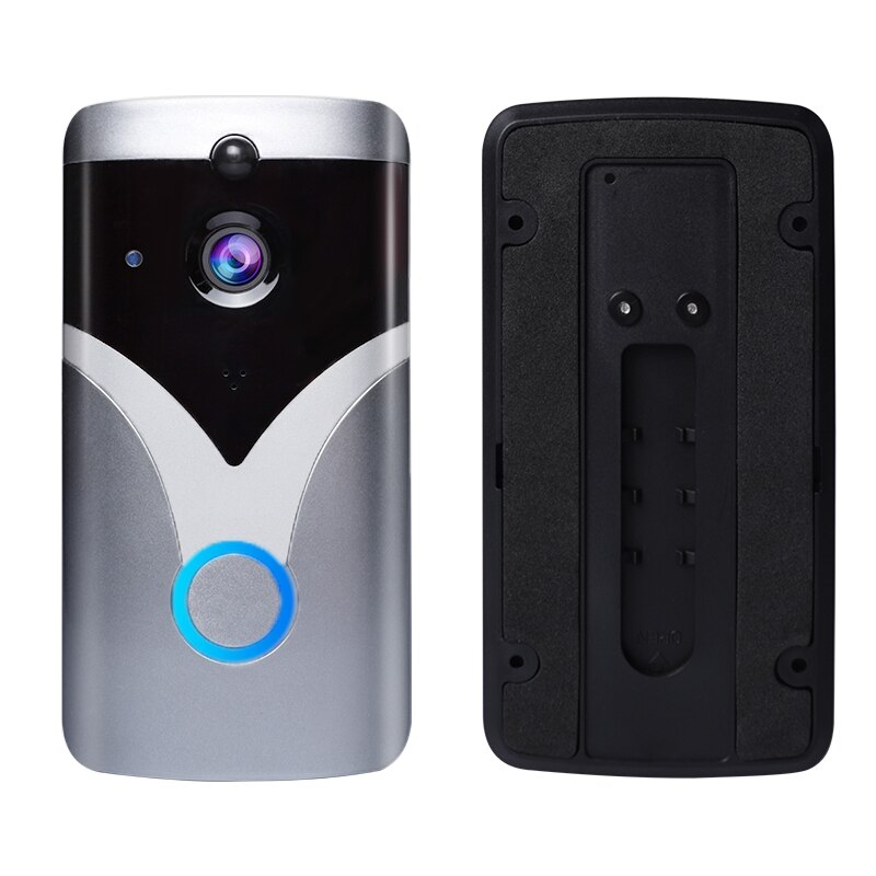 M20 Smart Ip Video Intercom Wifi Video Deurtelefoon Deurbel Wifi Deurbel Camera Ir Alarm Draadloze Beveiliging Camera Voor appartement: sliver