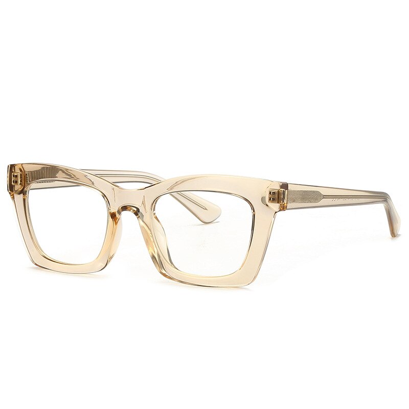 49524 TR90 Anti Blue Glasses Frames Cat Eye Retro Men Women Optical Computer Glasses: C3Tea
