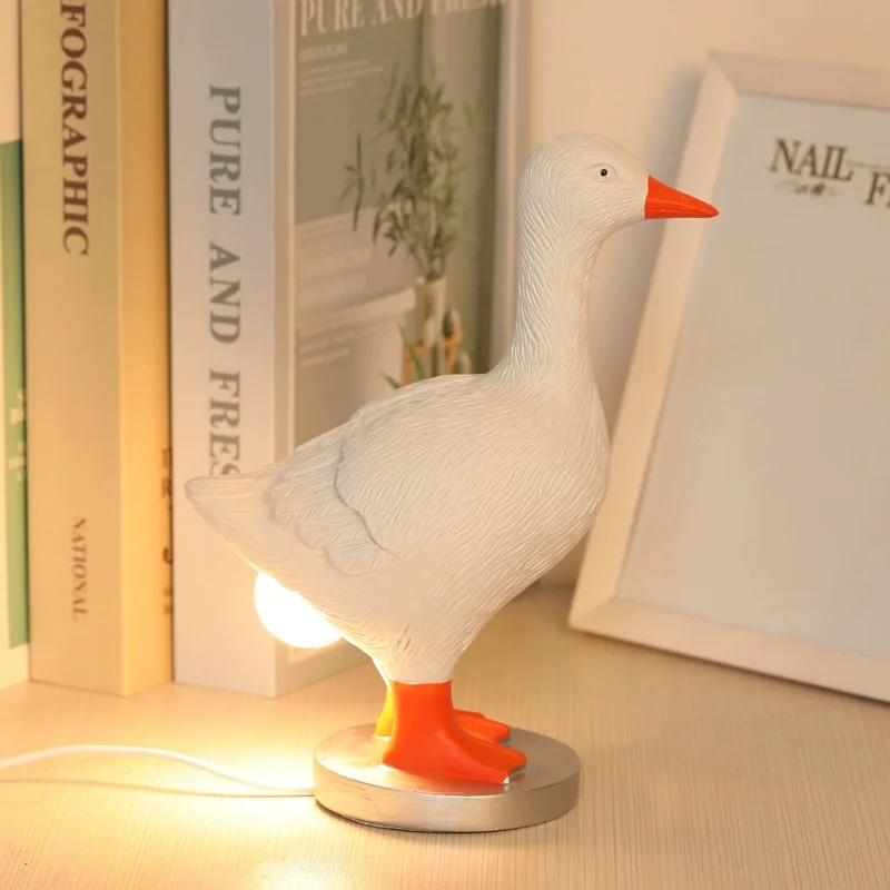 Lampă de noapte cu ou de rață, lampă de noapte cu pui, animal simulat, carnaval de paște, ornament de pui, ziua de naștere, decor pentru casă, lampă de noapte de masă