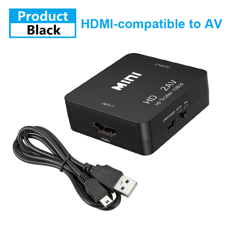 HDMI-compatible to RCA Converter AV/CVBS L/R Audio Video Set Top Box Up Scaler 1080P MINI HD2AV Support NTSC PAL Output HD To AV: Other