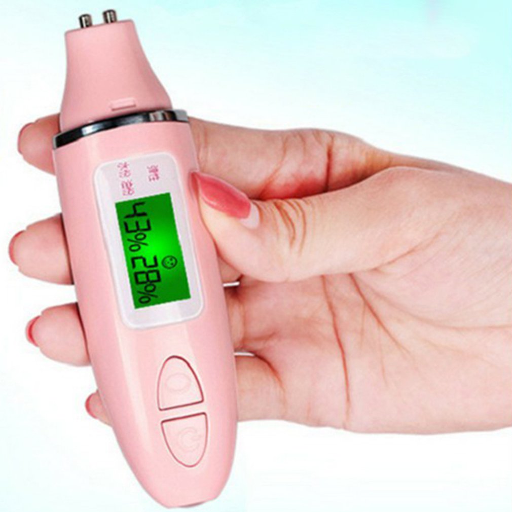 Digital Skin Analyzer with LCD Display High Precision Facial Skin Analyzer Water Oil Content Skin Softness Care for Home