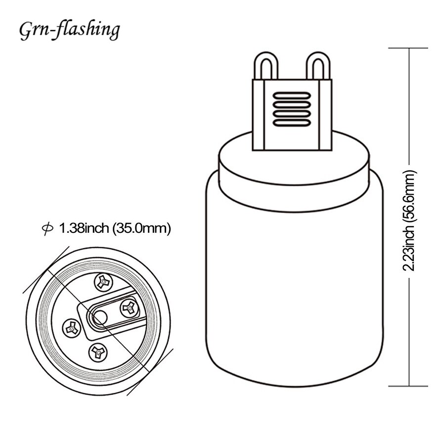 G9 to e27 lampeholder lampe base converter base adapter led lys pærer base lampeholder pæreholder sokkel splitter isolering