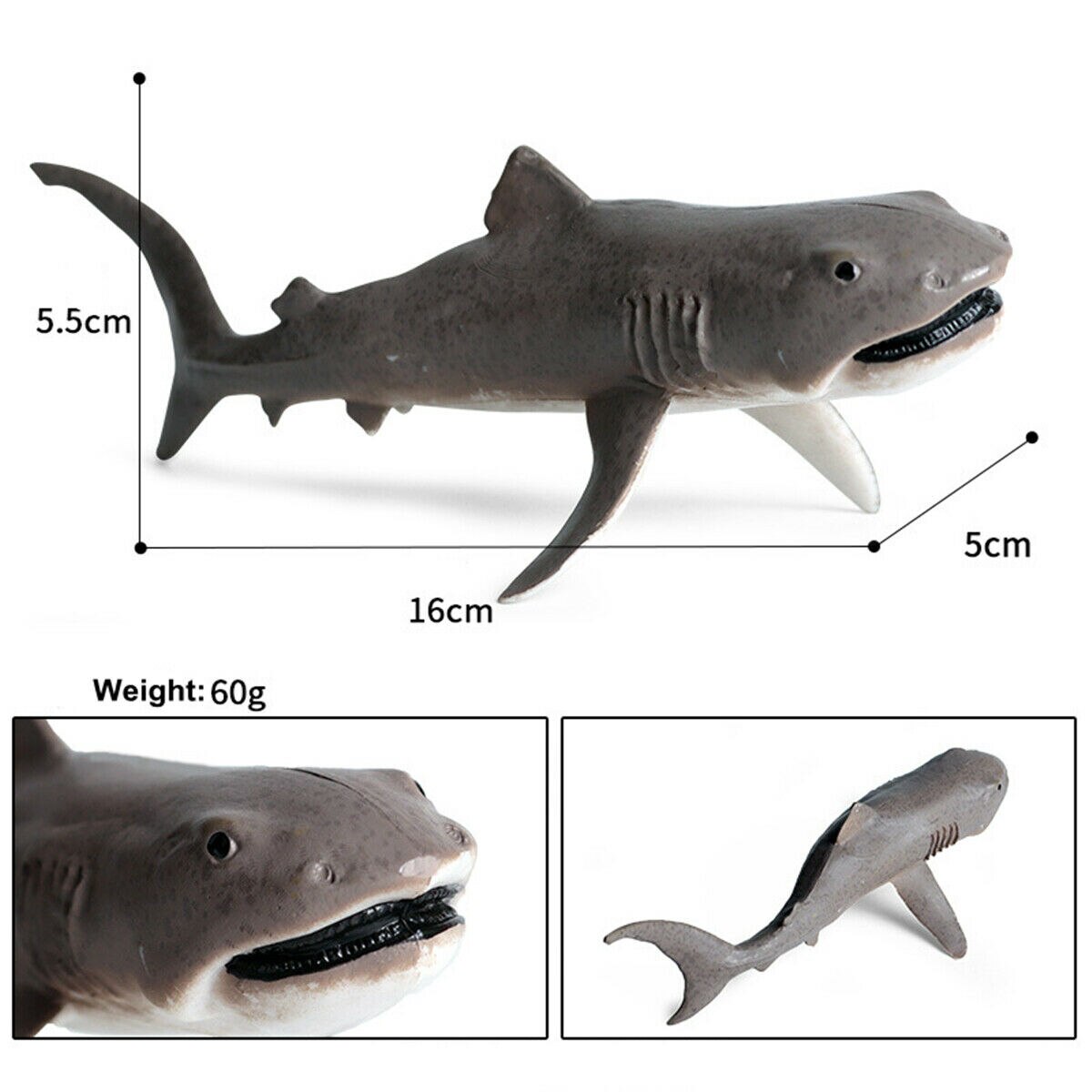 Megamouth Shark Figure White Shark Ocean Animal Fish Toys Collector Kids Simulation Education Model Animal Decor