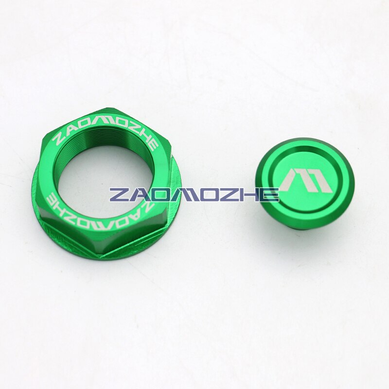 For suzuki GSXR 600 GSX-R600 GSXR750 GSX-R 2006 Motorcycle CNC aluminum alloy Triple clamp Screw Cover Stem Nut Set M28: green  belt logo