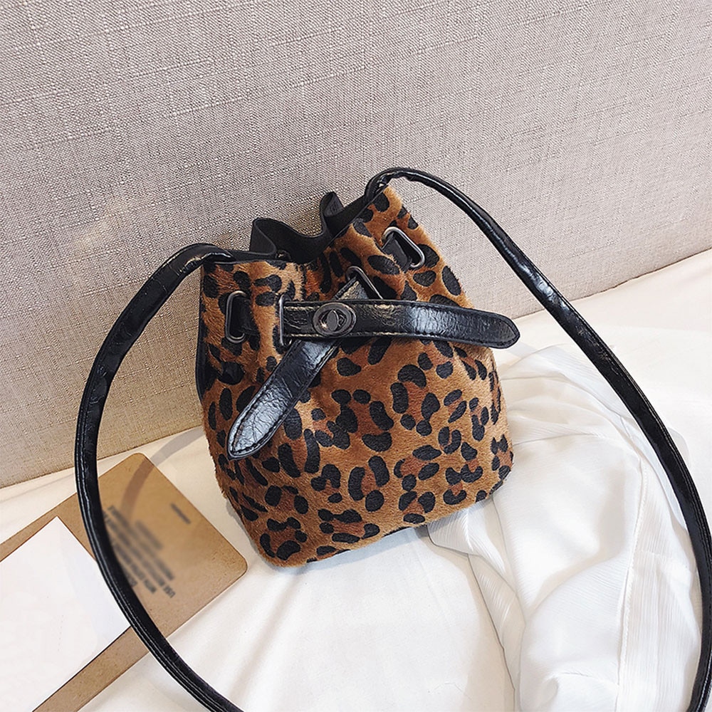 # H20 sacs à bandoulière léopard en cuir givré pour femmes sacs à main de luxe femmes sacs sac à bandoulière seau