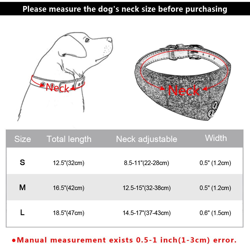 Bandana halsbånd til små mellemstore hunde chihuahua justerbart læder hvalpe kattehalsbånd plaid tørklæde halstørklæde hundetilbehør slips