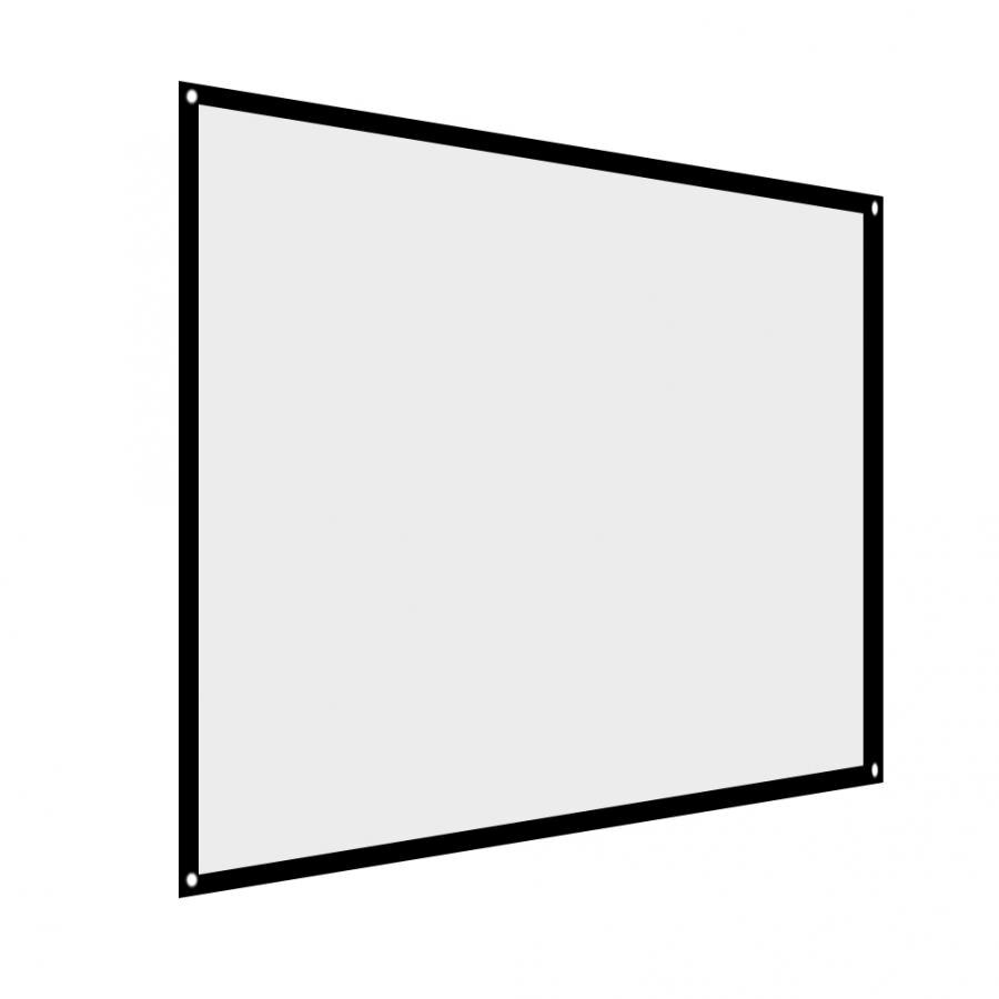 Projection Screen 60-100 Inch Portable Foldable Non-crease White Projector Curtain Projection Screen 4:3 Telon Para Proyector