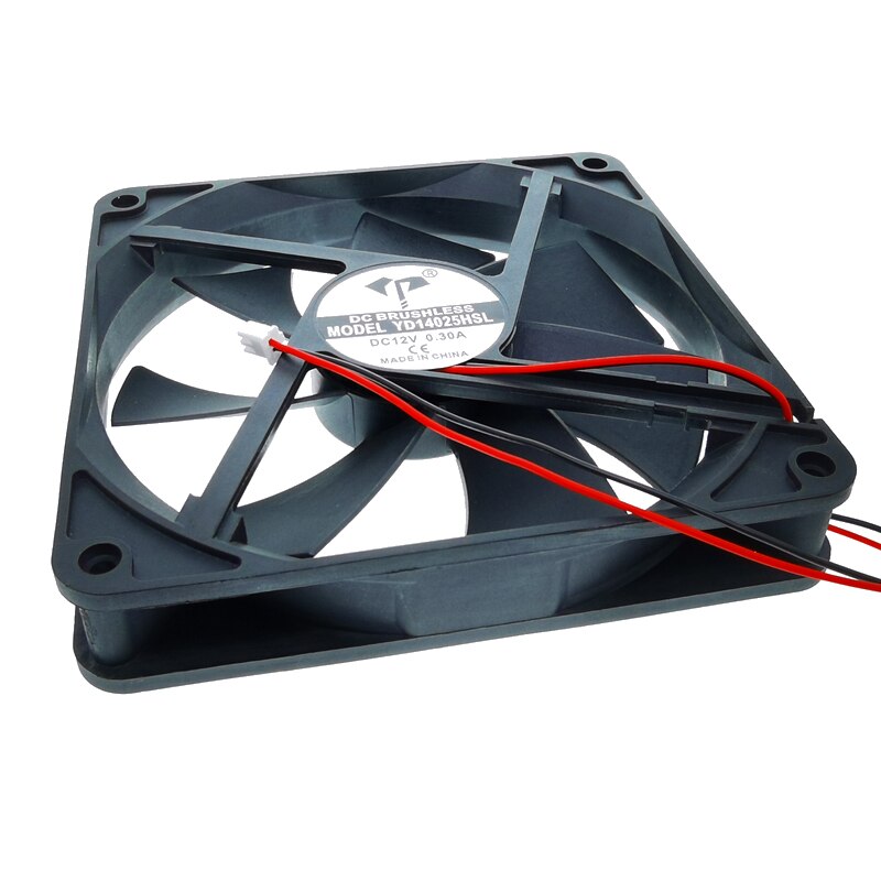 1PCS DC 140mm 5V 12V 24V 0.3A 2PIN 140x140x25mm Dual Ball PC Brushless Case Cooling Fan 14025 14cm For Cabinet Cooler Fan