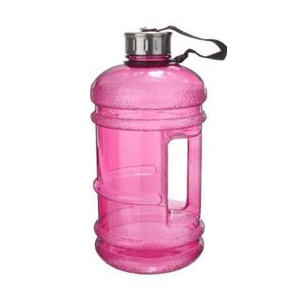 2.2L Grote Capaciteit Waterfles Outdoor Sport Gym Ruimte Fitness Training Camping Running Workout Bergbeklimmen: Roze