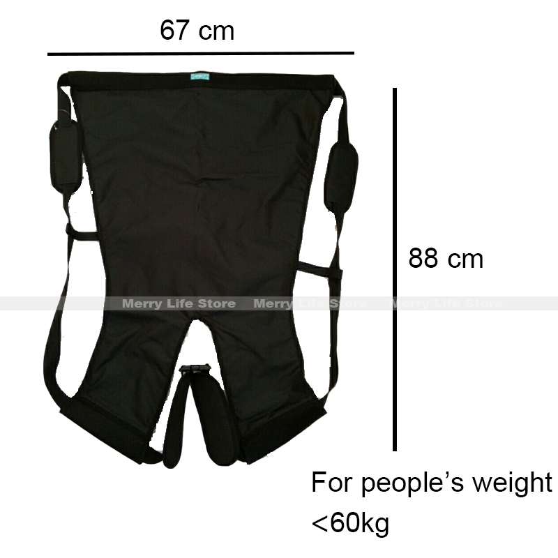 Patient Lift Sling Carrier One-Person Transferring Belt Carrying Up Down Stairs to Bed,Wheelchair,Chair,Car,Vehicle for Disabled: S-Black