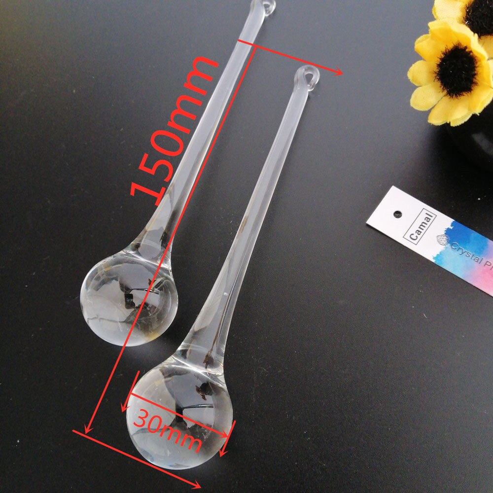 Camal 10Stck 150mm Klar Waterdrop Regentropfen Kronleuchter Kristall Glas Decke Lampe Beleuchtung Anhänger Teil Hängen Träne Prismen