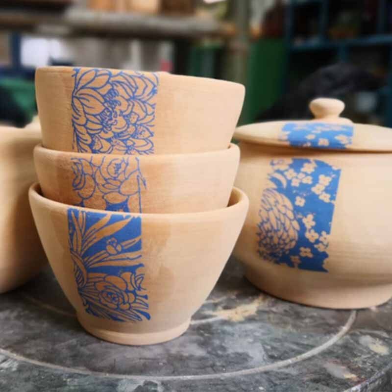 Keramik Aufkleber Diy Keramik Tonne Unterglasur Farbige Blume Papier Blau Porzellan Transfer Papier Hohe Temperatur Aufkleber Papier