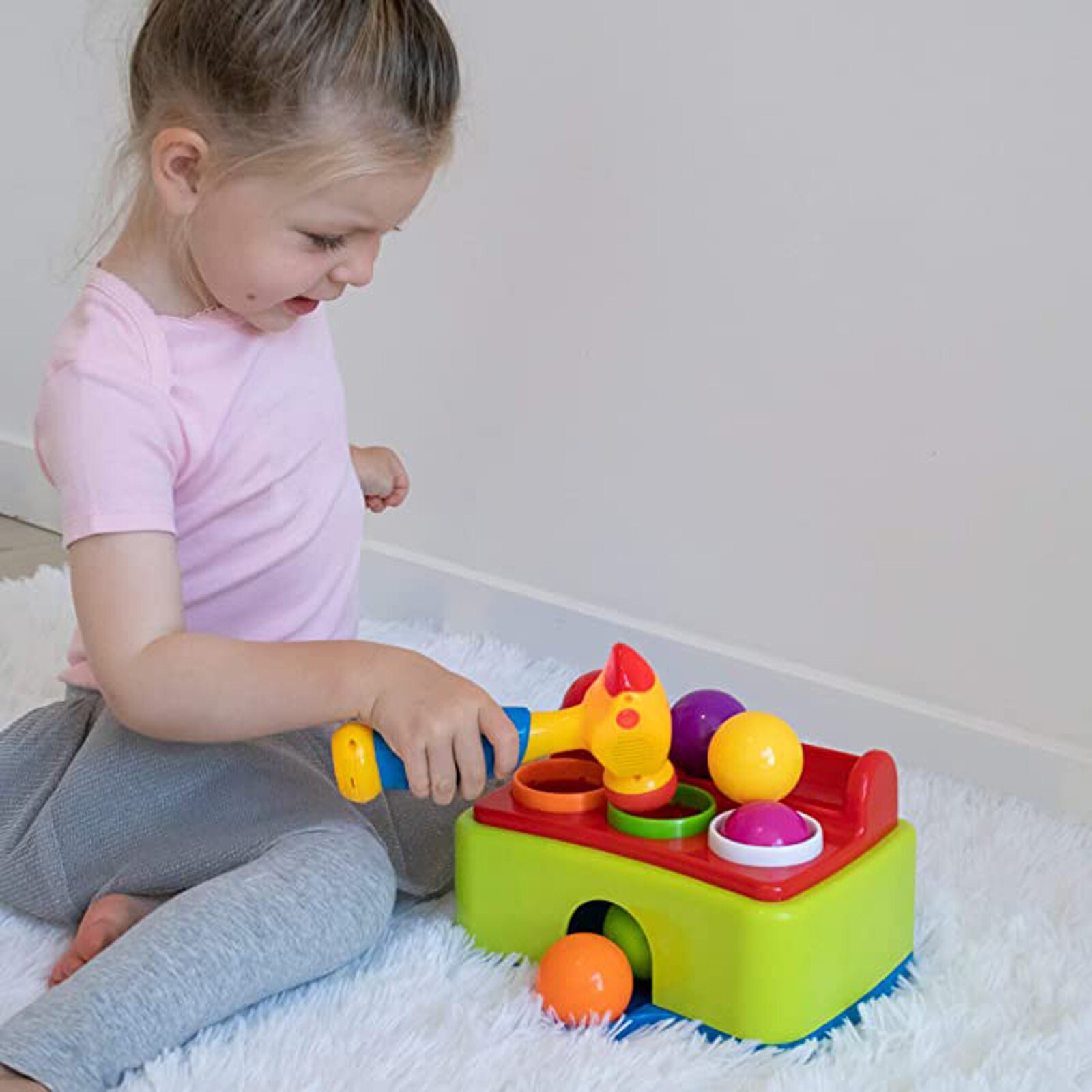 1 Juego de madera martillo bola caja para martillar juego juguetes para niños divertido martillo de bola golpeando Musical martillo Bola de juguetes educativos