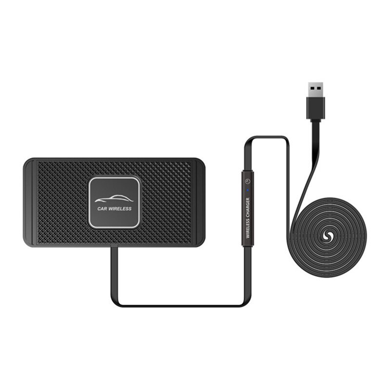 Qi Wireless Car Charger Telefoon Snel Opladen Non-Slip Pad Mat Voor Telefoon Samsung: Default Title