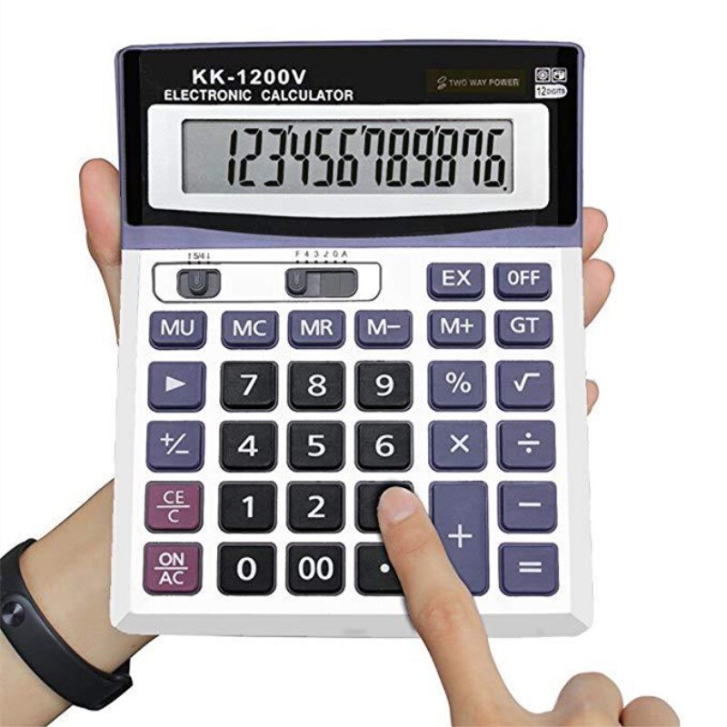 Große lcd-bildschirm 12 ziffern elektronische ohne solar desktop rechner multi-funktion automatische abschaltung calculadora