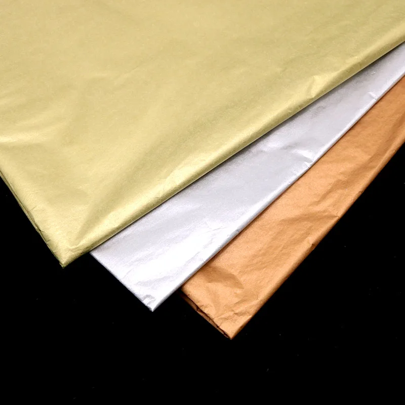 Lot de 20 feuilles de papier de soie, 50x70cm, motifs or, argent, rose, chaussures, vêtements, , floral, vin, emballage