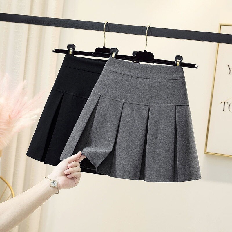 Rokken Vrouwen Effen Kleur Geplooide Studenten Dagelijks Alle-Match Retro Zonnejurk Maiden Tieners Eenvoudige Patchwork Casual Zomer Rijk Chic