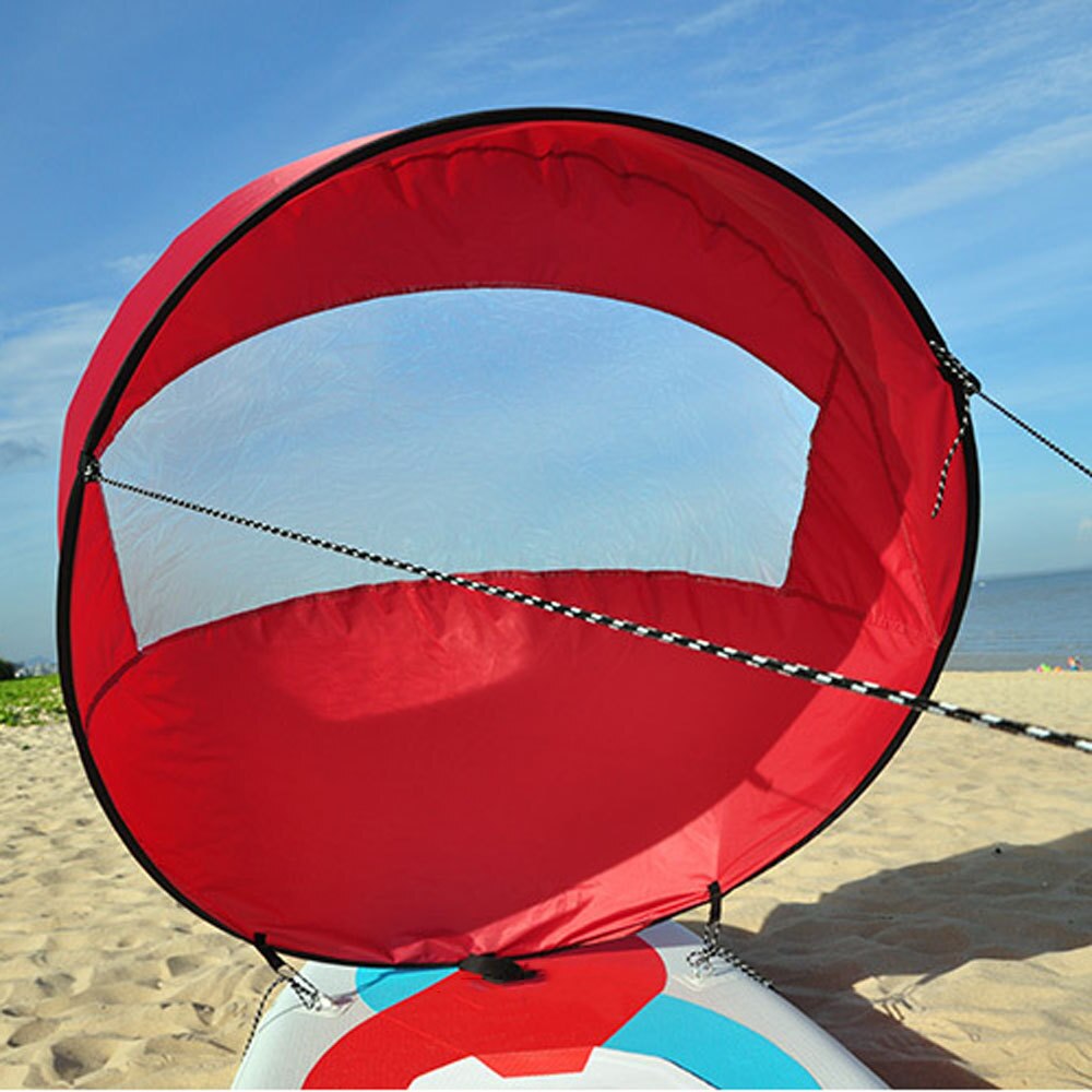 42 " /108 cm segel fällbar kajak båt vind segel kanot sup paddle board med klart fönster drivande båt tillbehör