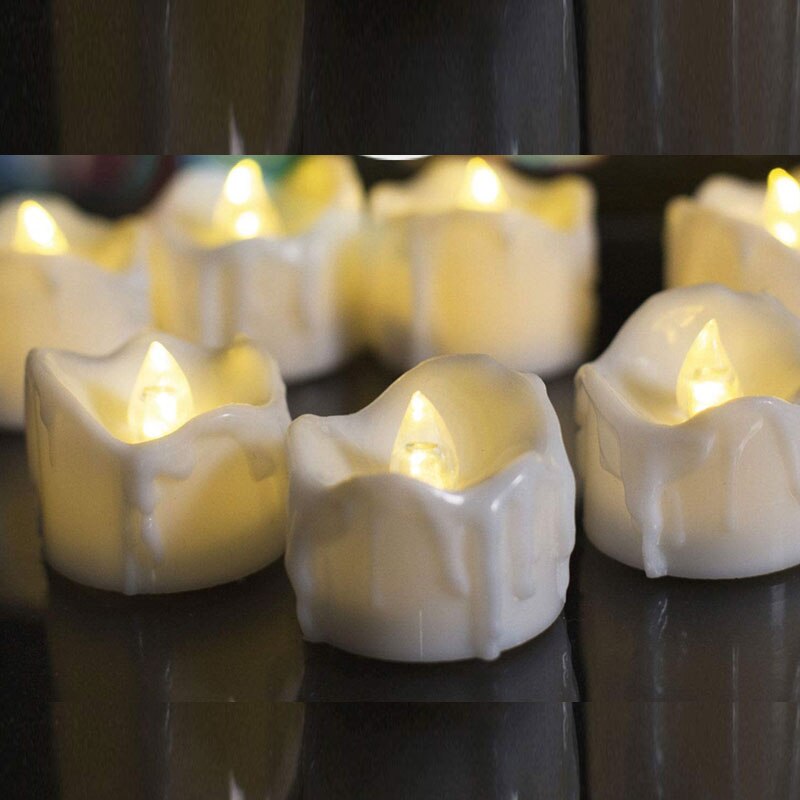 Pack of 4 Flickering LED Candle Light For Wedding Birthday,Flameless Battery Powered Electronic Church Candles