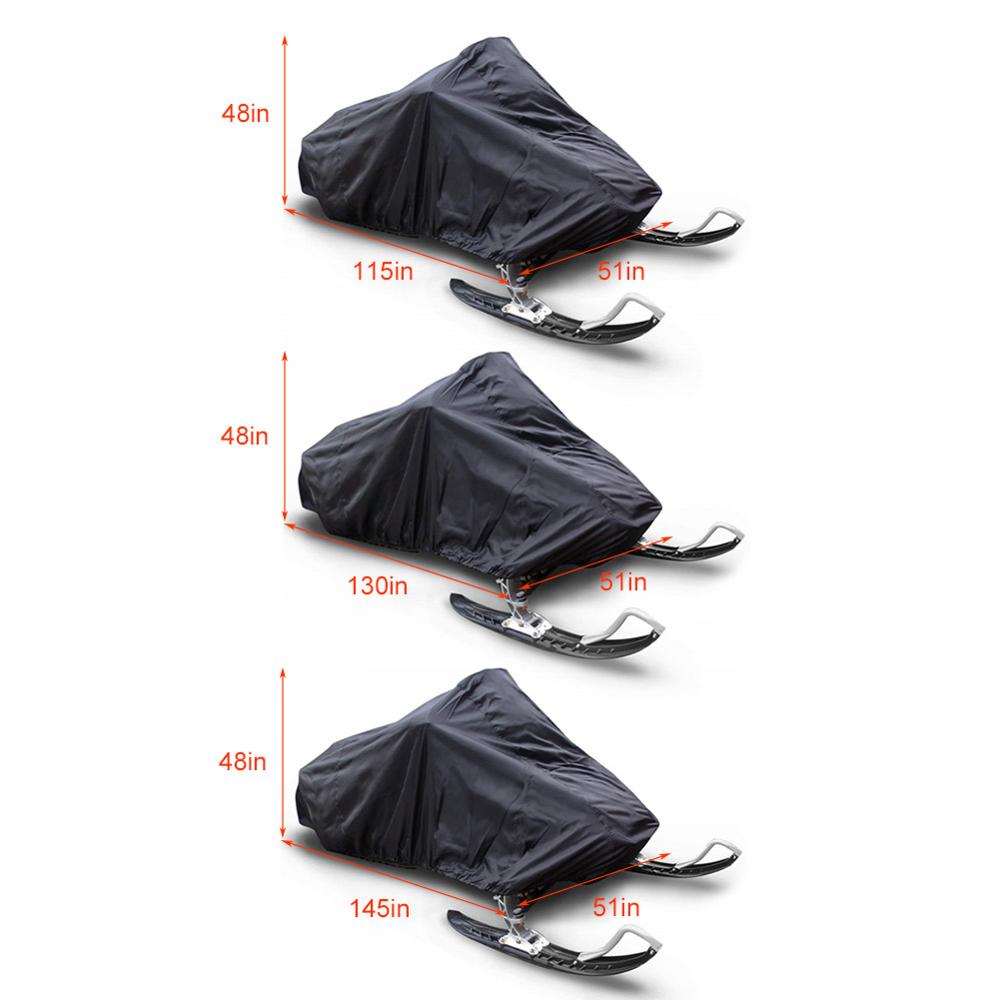 Cubierta impermeable de invierno para moto de nieve, cubierta de trineo de arrastre de polvo, cubierta para motocicleta de cuerda ajustable para uso general al aire libre: Medium