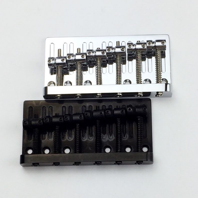 6 string electric bass guitar bridge in black or chrome BB060