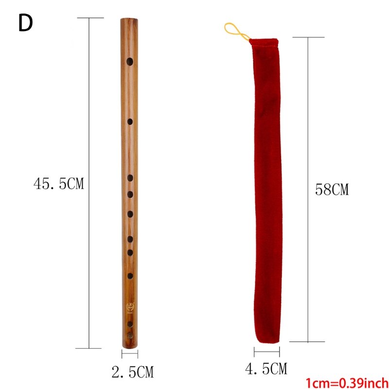 Bamboe Fluit Professionele Houtblazers Fluiten Muziekinstrumenten C D E F G Sleutel Chinese Dizi Transversale Flauta: D