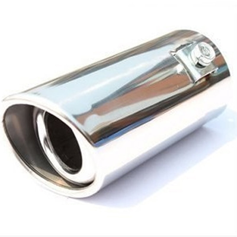 Roestvrij Staal Auto Staart Achter Chrome Ronde Uitlaatpijp Staart Uitlaat Tip Auto Achter Staart Keel Liner Accessoires Auto Styling l15