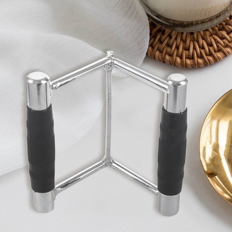 ABGZ-Stirrup Multi Gym Attachment Home Grip Bar Workout Rubber Handle Seated Row Chinning Cable