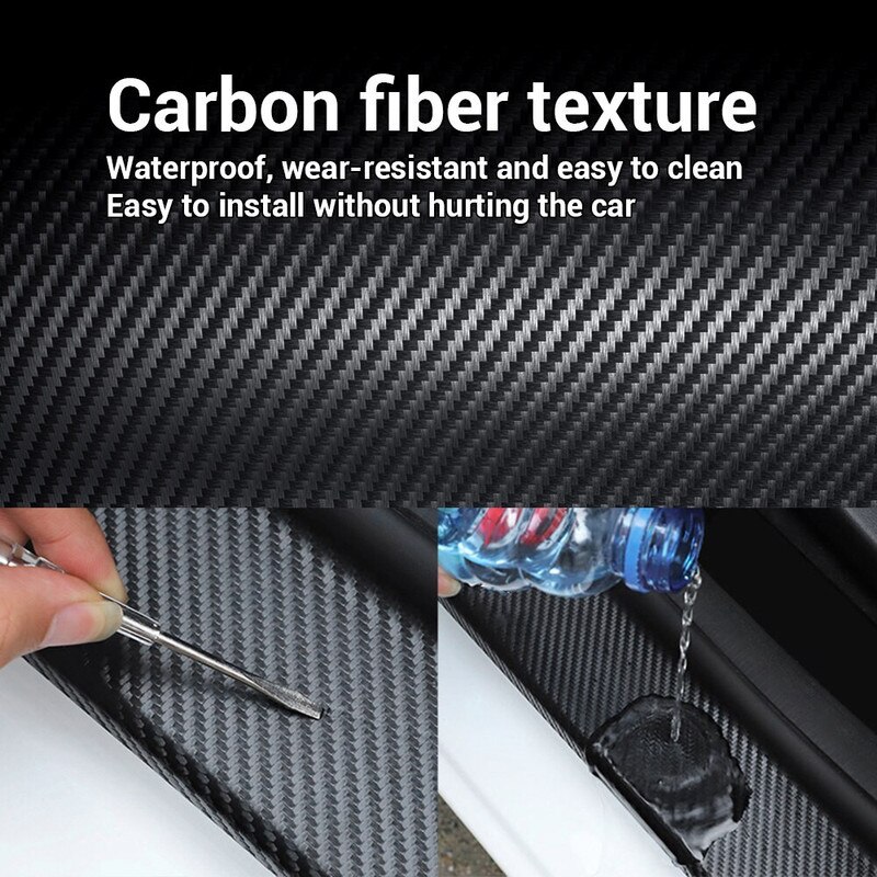 3d karbonfiber vinyl bil pakke inn ark rull film vanntett diy lim inn beskytter klistremerke bil styling tilbehør selvklebende teip